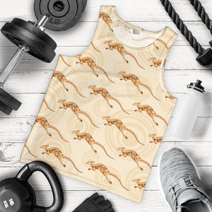 Kangaroo Aboriginal Pattern Background Men Tank Top