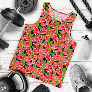 Grapefruit Leaves Pattern Men Tank Top