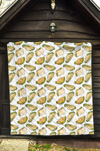 Sandwich Pattern Print Design 05 Premium Quilt