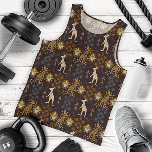 Kangaroo Aboriginal Theme Pattern  Men Tank Top