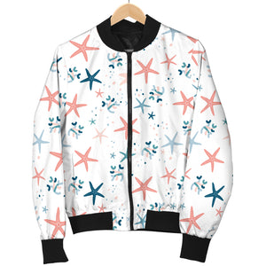 Starfish Pattern Background Men Bomber Jacket