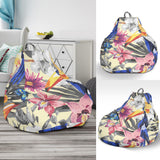 Toucan Leaves Flower Pattern Bean Bag Cover