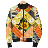 Sunflower Pattern Men Bomber Jacket