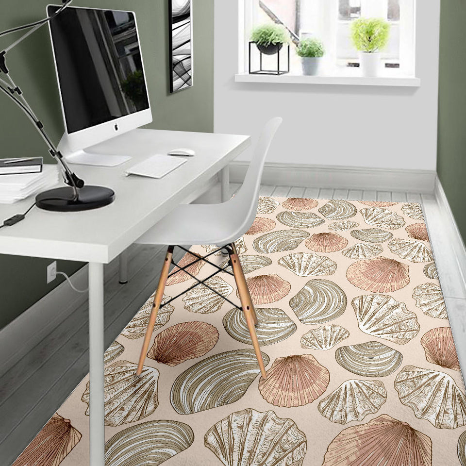 Shell Pattern Background Area Rug