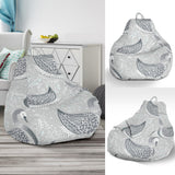 Swan Gray Pattern Bean Bag Cover