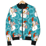 Snowman Chirstmas Pattern Men Bomber Jacket