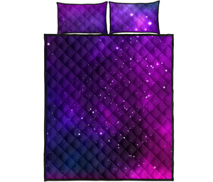 Pink Space Galaxy Pattern4 Quilt Bed Set