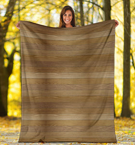 Wood Printed Pattern Print Design 02 Premium Blanket