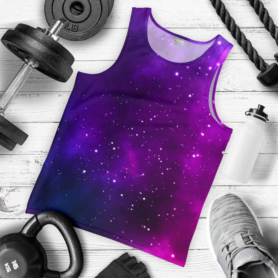 Pink Space Galaxy Pattern4 Men Tank Top