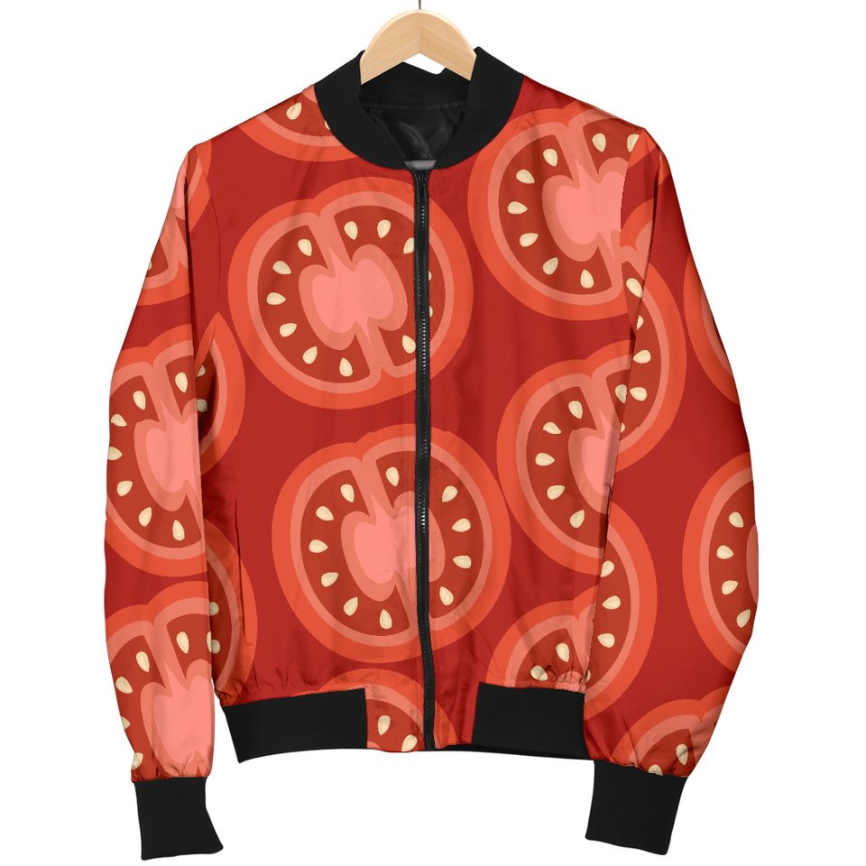 Sliced Tomato Pattern Men Bomber Jacket