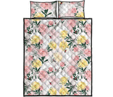 Swan Flower Pattern Quilt Bed Set