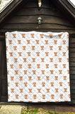 Yorkshire Terrier Pattern Print Design 03 Premium Quilt