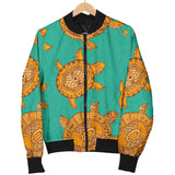 Sea Turtle Tribal Aboriginal Pattern Men Bomber Jacket