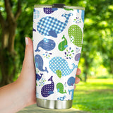 Whale Stripe Dot Pattern Tumbler