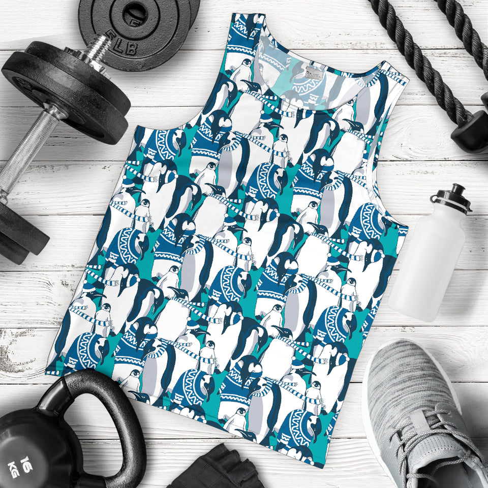 Penguin Pattern Men Tank Top