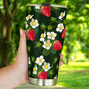 Strawberry Pattern Background Tumbler