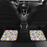 English Bulldog Pattern Print Design 05 Front and Back Car Mats