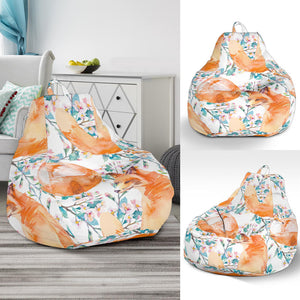 Fox Water Color Pattern Bean Bag Cover