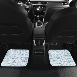 Math Pattern Print Design 03 Front and Back Car Mats