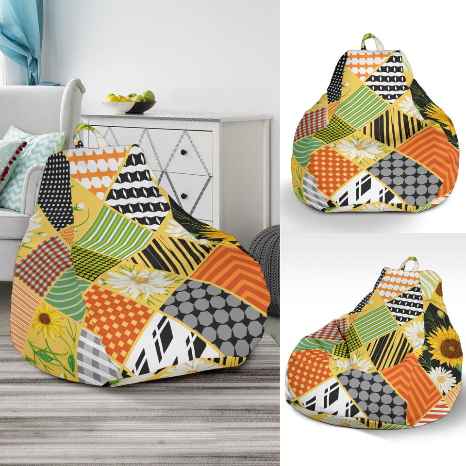 Sunflower Pattern Bean Bag Cover