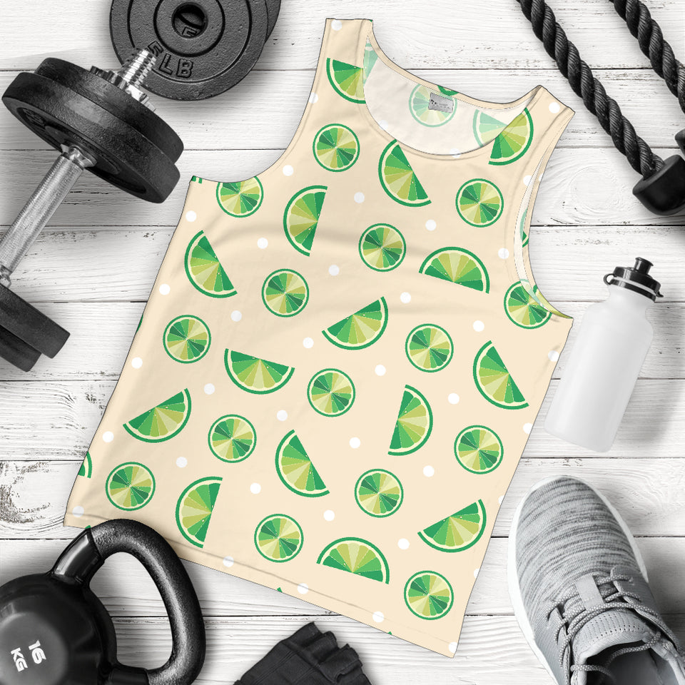 Lime Pattern Men Tank Top