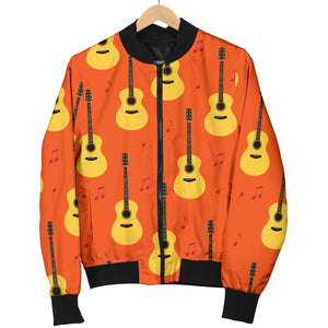 Classice Guitar Music Pattern Men Bomber Jacket