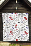 British Pattern Print Design 01 Premium Quilt