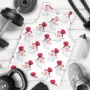 Cute Snowman Pattern Men Tank Top