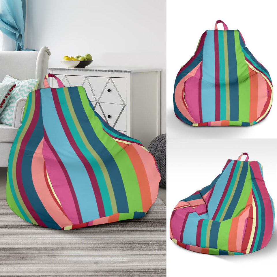 Rainbow Stripe Pattern Bean Bag Cover