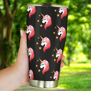 Unicorn Star Pattern Tumbler