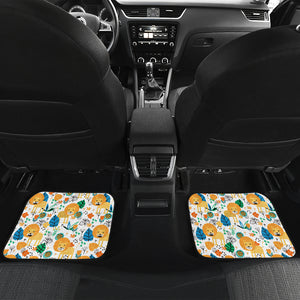 Lion Pattern Print Design 02 Front and Back Car Mats