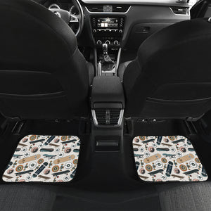 Skate Board Pattern Print Design 01 Front and Back Car Mats