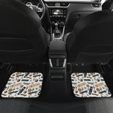 Skate Board Pattern Print Design 01 Front and Back Car Mats