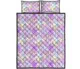 Unicorn Heart Pattern Quilt Bed Set