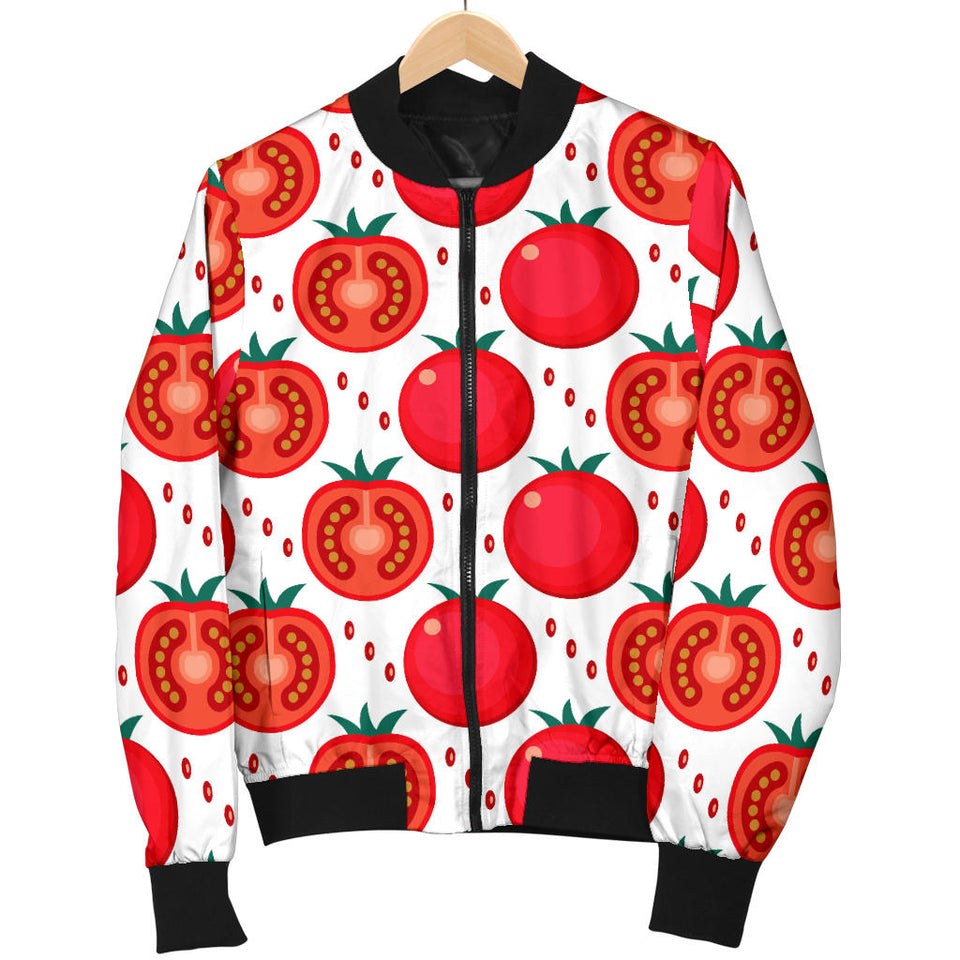 Tomato Pattern Women Bomber Jacket