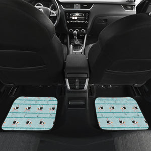 Ostrich Pattern Print Design 04 Front and Back Car Mats