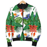 Heliconia Butterfly Leaves Pattern Men Bomber Jacket