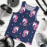 Unicorn Head Pattern Men Tank Top