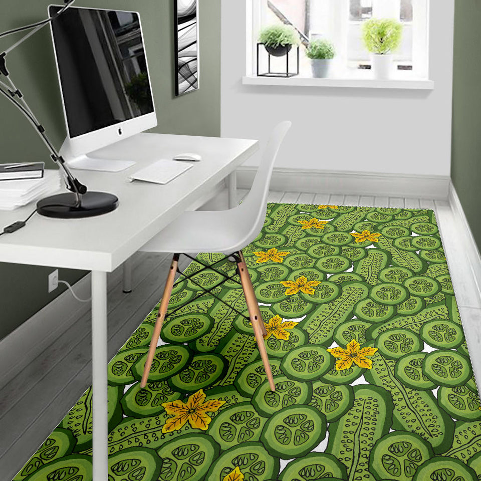 Cucumber Pattern Theme Area Rug