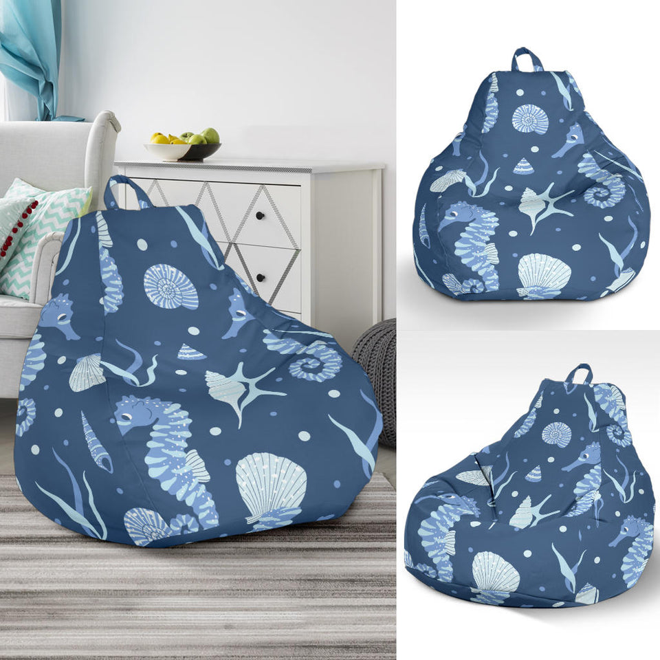 Seahorse Shell Pattern Bean Bag Cover