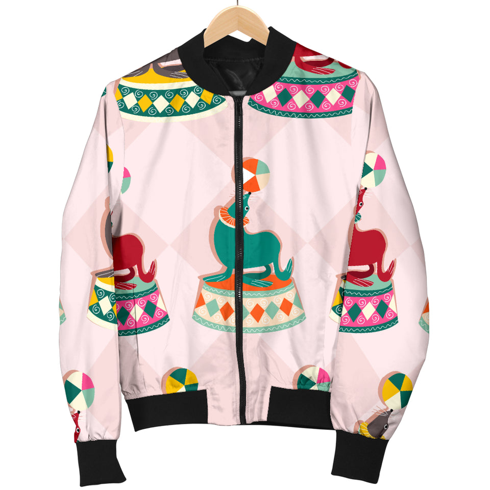 Colorful Sea Lion Pattern Men Bomber Jacket