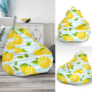 Lemon Pattern Stripe Background Bean Bag Cover