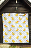 Duck Toy Pattern Print Design 03 Premium Quilt