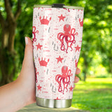 Octopus  Crab Starfish Pattern Tumbler