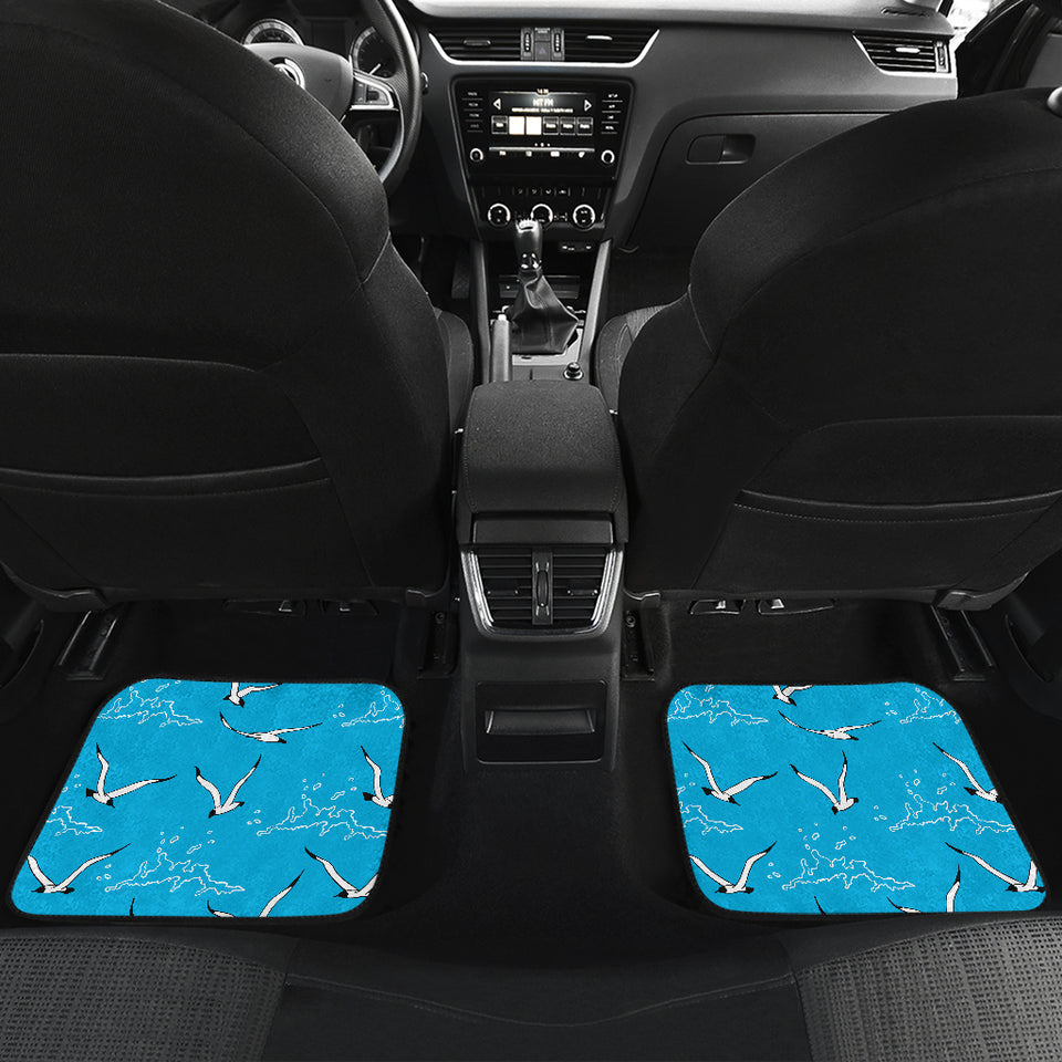 Seagull Pattern Print Design 05 Front and Back Car Mats