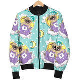 Pug Sweet Dream Pattern Men Bomber Jacket