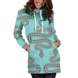 Snake Tribal Pattern Women Hoodie Dress