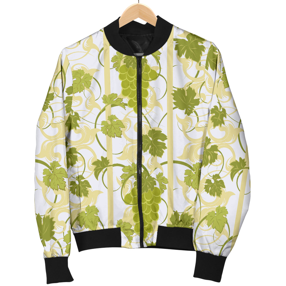 Grape Pattern Background Men Bomber Jacket