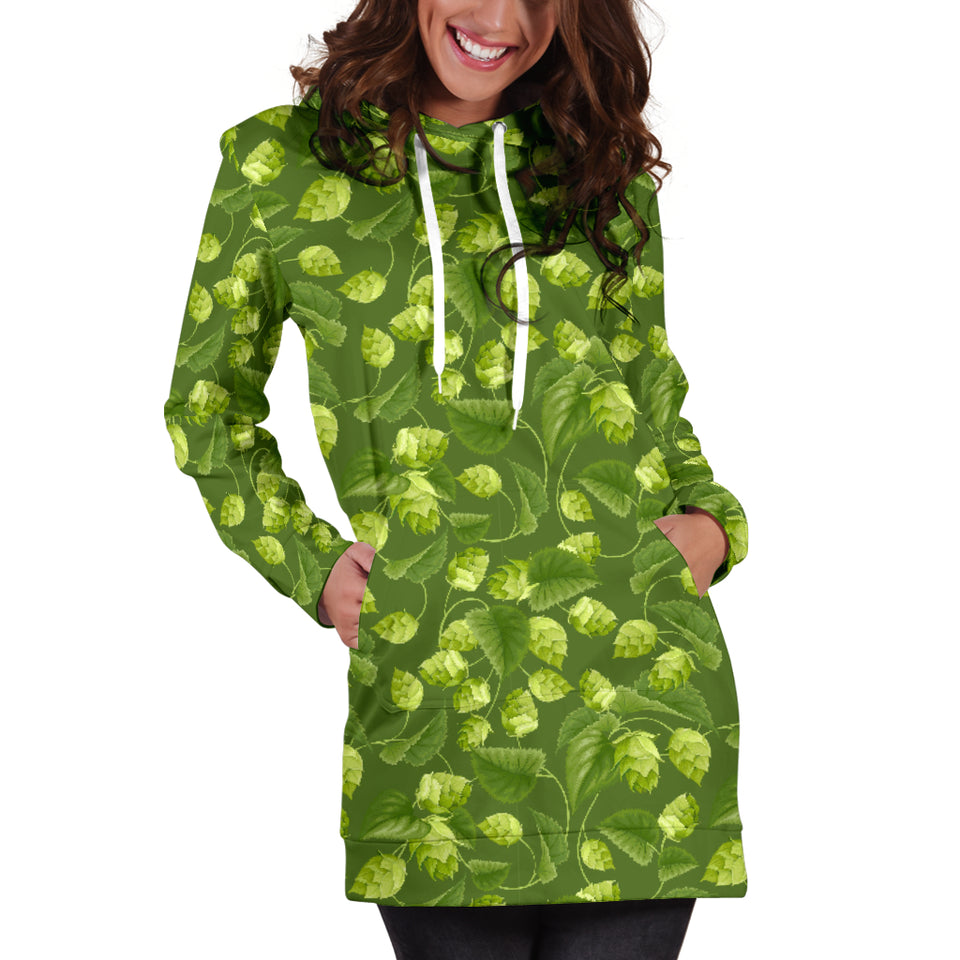 Hop Pattern Women Hoodie Dress