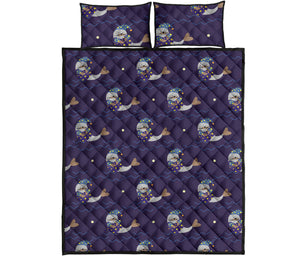 Sleeping Sea Lion Pattern Quilt Bed Set